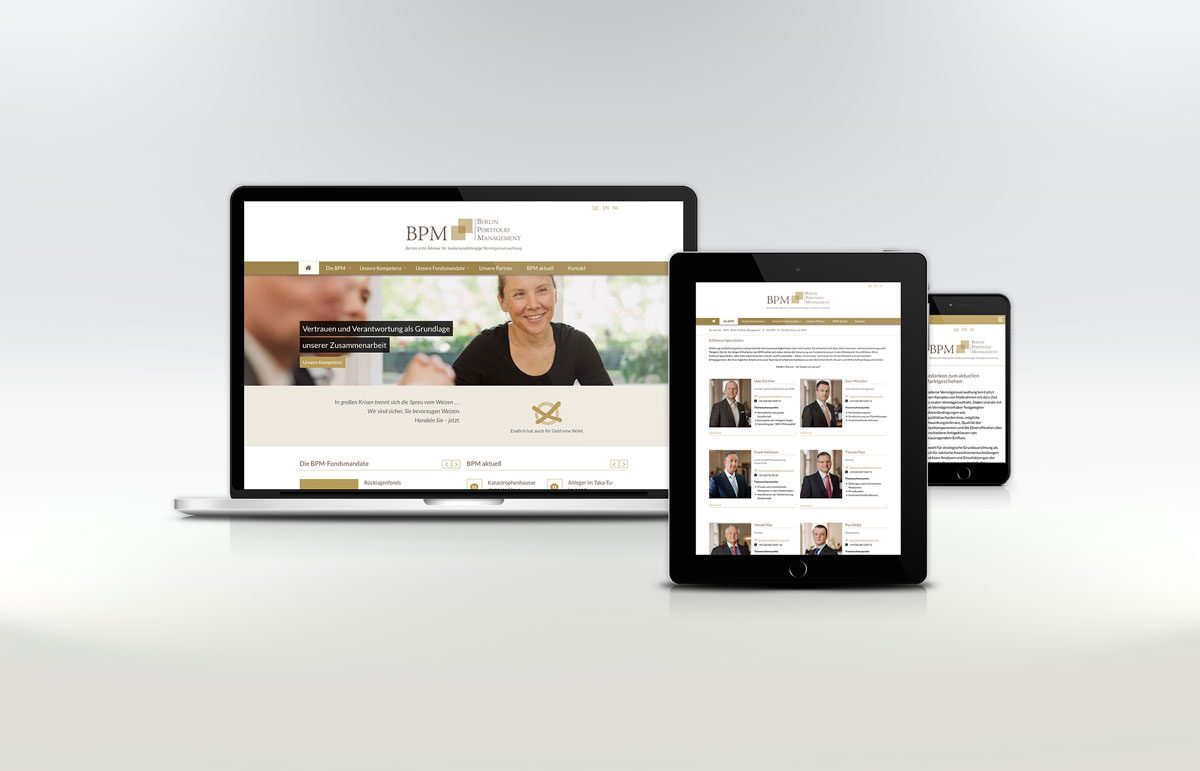 Neues Design für BPM - Website
