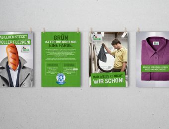 Werbemaßnahmen für die Pinguin Textilpflege