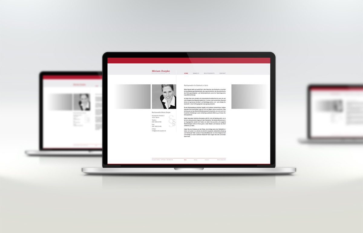 Website für Rechtsanwältin Miriam Zoepke