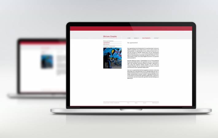 Website für Miriam Zoepke Rechtsanwältin