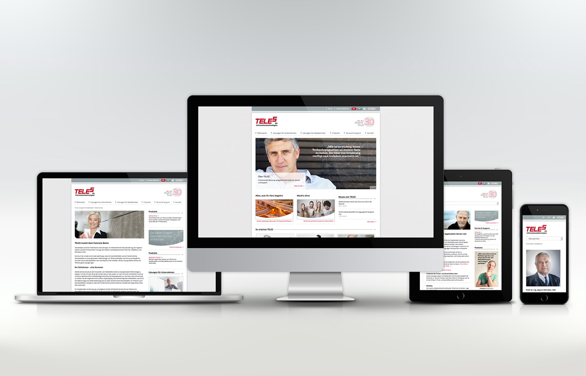 TELES AG Informationstechnologien, Website. PPAM Werbeagentur Berlin Lichterfelde